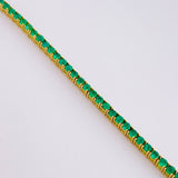 Bracelet Tennis 8gr / 19cm / 2.3mm Emeralds 2.76 Qts 18K Yellow Gold (Jewel) ©