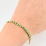 Bracelet Tennis 8gr / 19cm / 2.3mm Emeralds 2.76 Qts 18K Yellow Gold (Jewel) ©