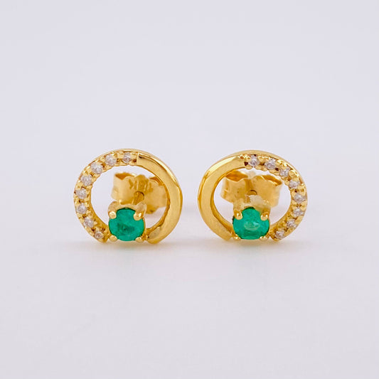 Topos Aro Parcial Esmeraldas 24pts - Diamantes 30pts 1.55gr / Oro 18K ©