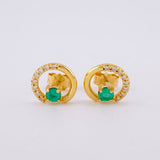 Topos Aro Parcial Esmeraldas 24pts - Diamantes 30pts 1.55gr / Oro 18K ©