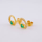 Topos Aro Parcial Esmeraldas 24pts - Diamantes 30pts 1.55gr / Oro 18K ©