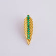 Dije Hoja Caribeña Esmeraldas 17pts 0.65gr / 1/2 in / Oro Amarillo 18K ©