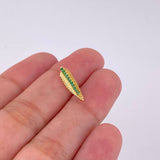 Dije Hoja Caribeña Esmeraldas 17pts 0.65gr / 1/2 in / Oro Amarillo 18K ©