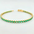 Pulso Tenis Esmeraldas 5.5Qts 8.5g / 7 1/4 in / 3.5mm Oro Amarillo 18K