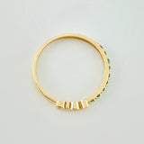 Anillo Dios Esmeralda 14pts Esmeraldas 1.2g / T5 1/2 Oro Amarillo 18K