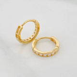 Candongas Carril 1.2g / 1/2 in Oro Amarillo 18K