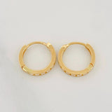 Candongas Carril 1.15g / 1/2 in Oro Amarillo 18K