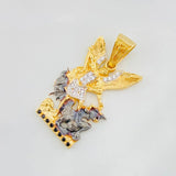 Pendant Saint Michael Archangel 4.15g / 1 1/4 in Three Golds 18K