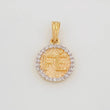 Dije Fe 1.45g / 3/4 in Dos Oros Amarillo Blanco 18K