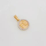 Dije Fe 1.45g / 3/4 in Dos Oros Amarillo Blanco 18K