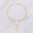 Pulso Denario GC Virgen Milagrosa 2.45g / 7 in / 3.4mm Oro Amarillo 18K