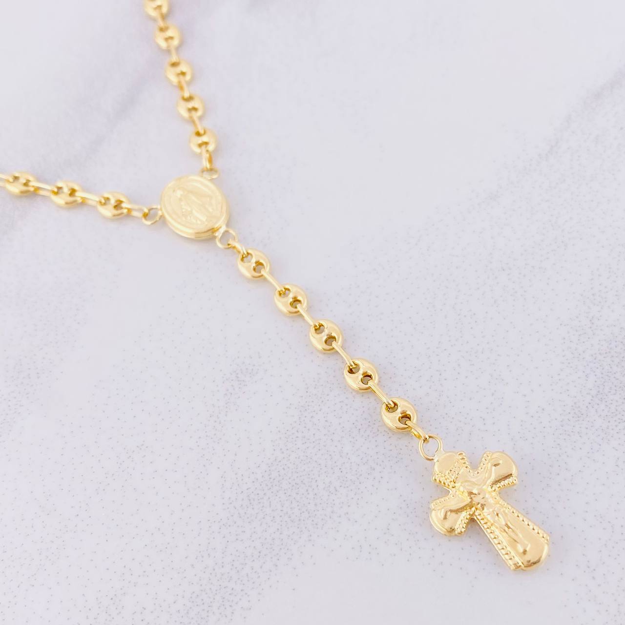 Rosario GC Virgen Milagrosa 8.6g / 26 in / 3.75mm Oro Amarillo 18K