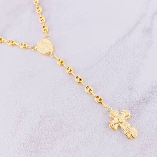 Rosary GC Miraculous Virgin 7.3g / 20 in / 3.8mm Yellow Gold 18K