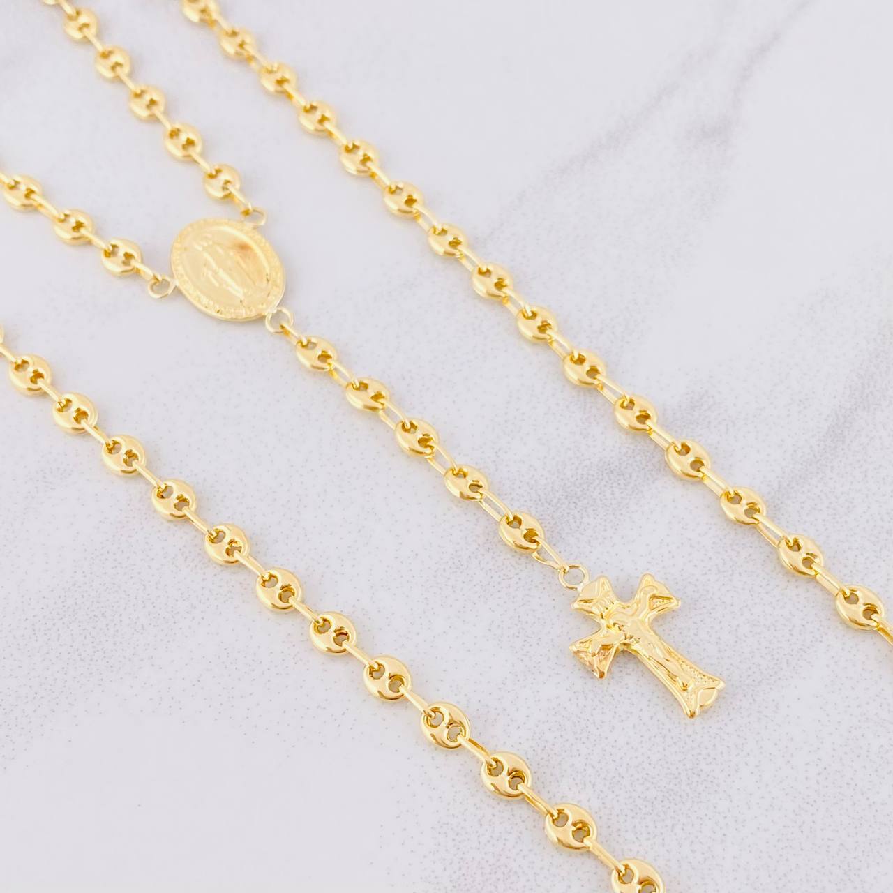 Rosario GC Virgen Milagrosa 7.35g / 20 in / 3.75mm Oro Amarillo 18K
