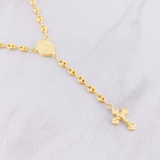 Rosary GC Miraculous Virgin 6.45g / 22 in / 3.45mm Yellow Gold 18K