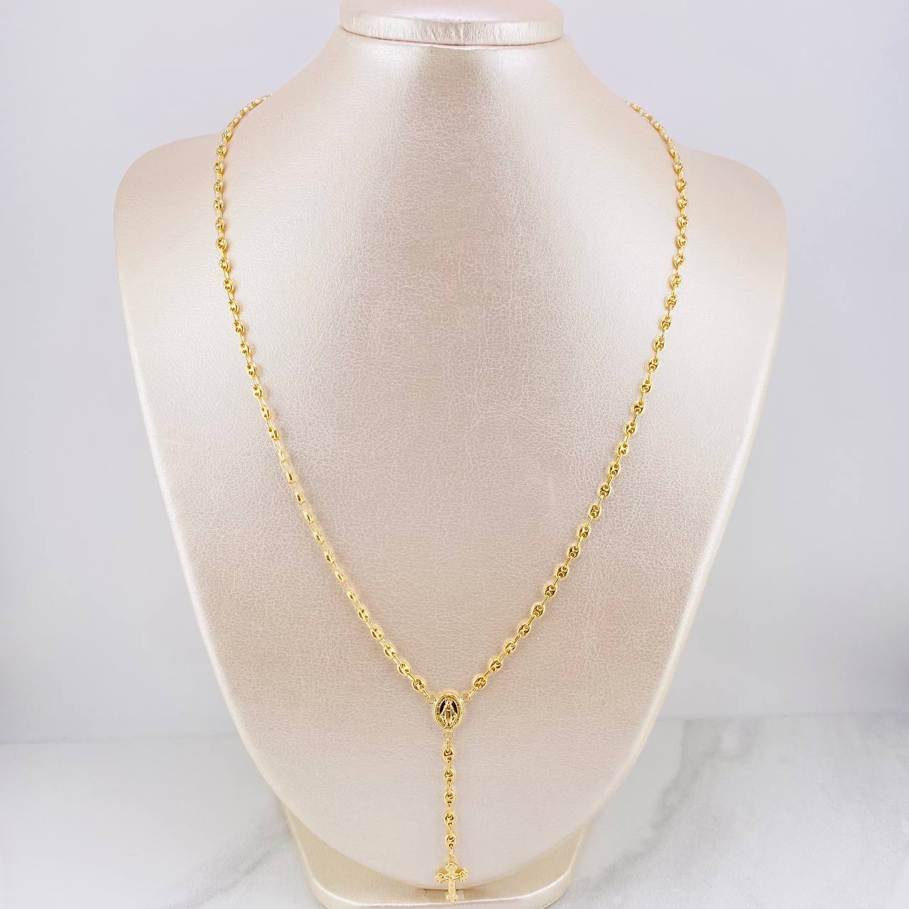 Rosario GC Virgen Milagrosa 6.45g / 22 in / 3.45mm Oro Amarillo 18K