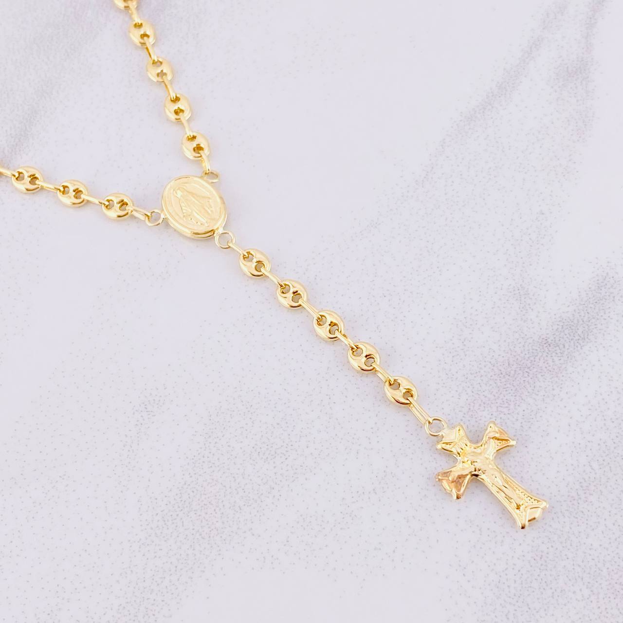 Rosario GC Virgen Milagrosa 7.1g / 20 in / 3.75mm Oro Amarillo 18K