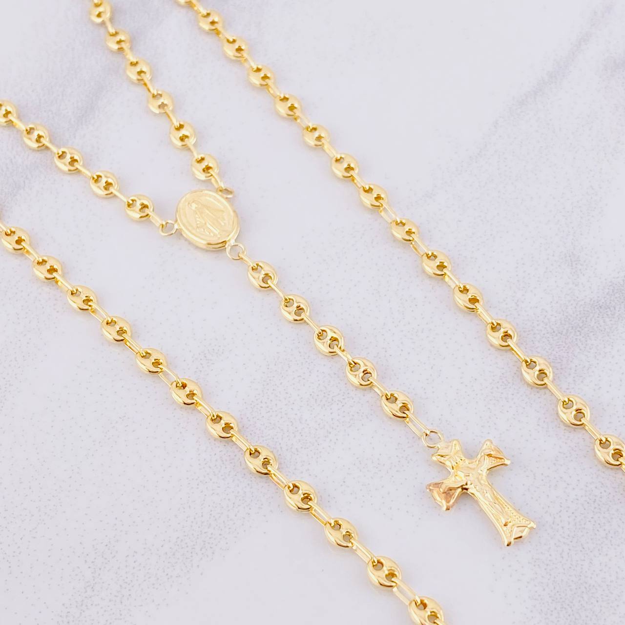 Rosario GC Virgen Milagrosa 7.1g / 20 in / 3.75mm Oro Amarillo 18K