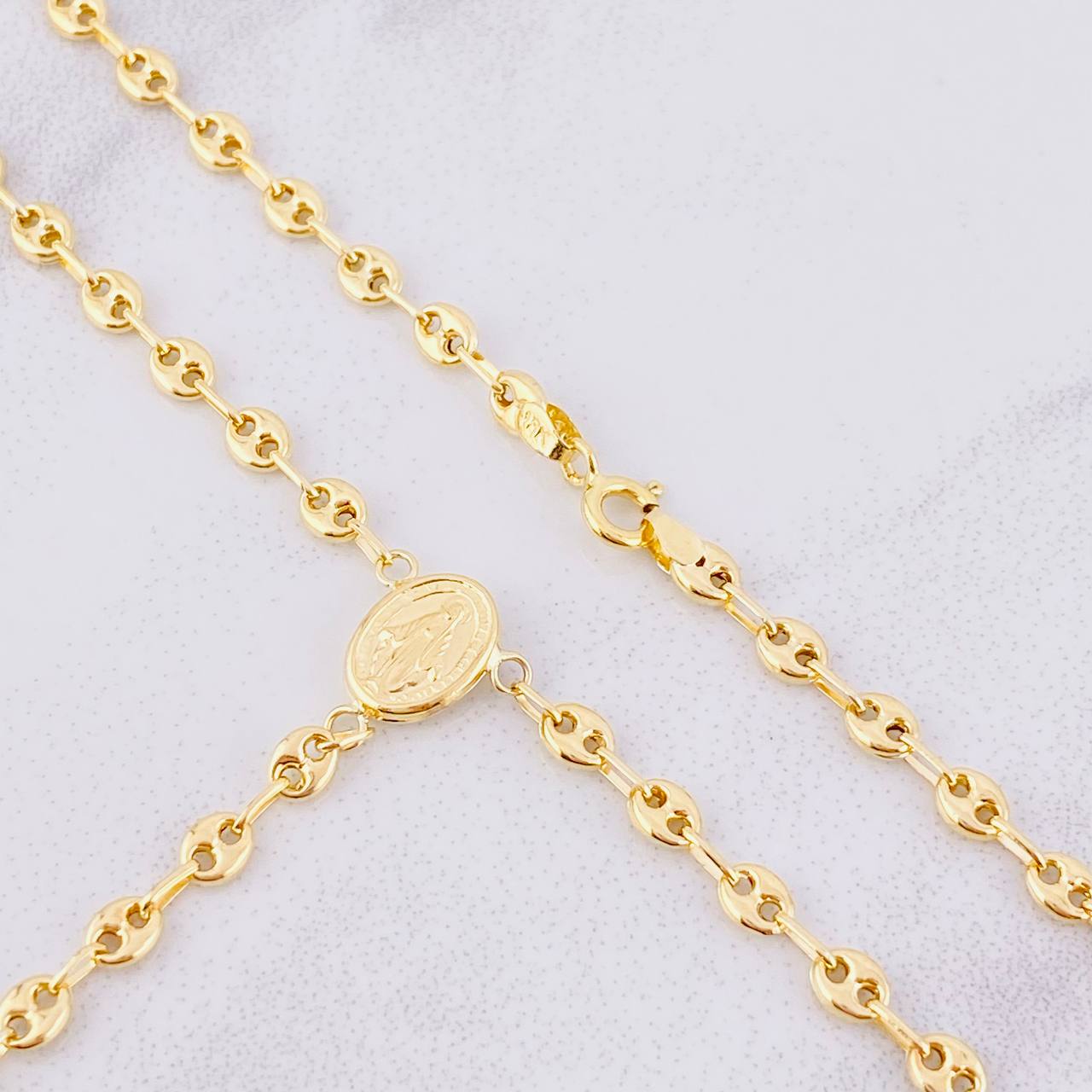 Rosario GC Virgen Milagrosa 7.1g / 20 in / 3.75mm Oro Amarillo 18K