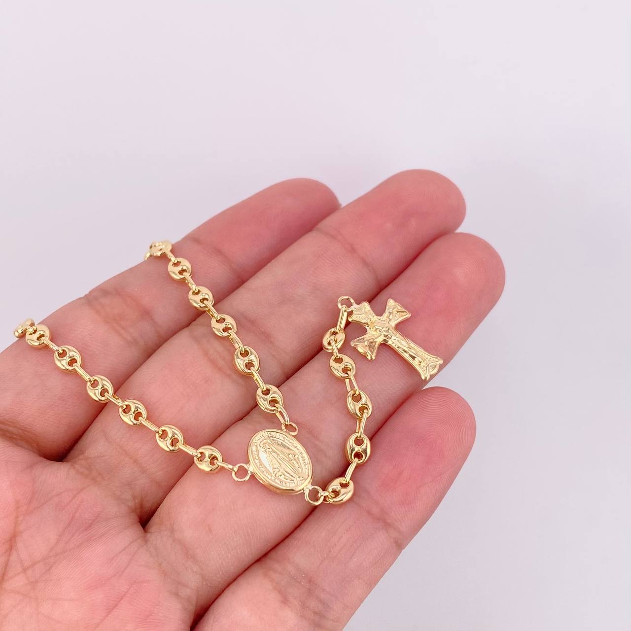 Rosario GC Virgen Milagrosa 7.1g / 20 in / 3.75mm Oro Amarillo 18K