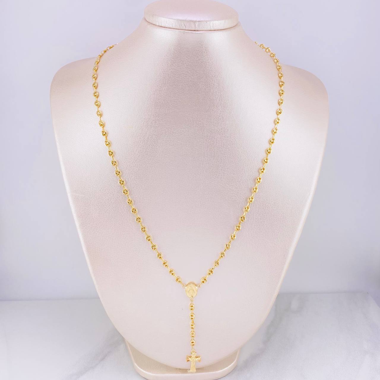 Rosario GC Virgen Milagrosa 7.1g / 20 in / 3.75mm Oro Amarillo 18K