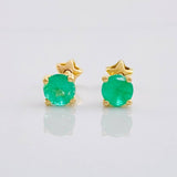 Topos 4 Garras Esmeraldas 50pts 1.1g / in / 4.35mm Oro Amarillo 18K