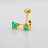 Topos 4 Garras Esmeraldas 50pts 1.1g / in / 4.35mm Oro Amarillo 18K