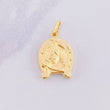 Pendant Matte Horse Shoe 1.1g / 1 in 18K Yellow Gold