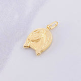 Pendant Matte Horse Shoe 1.1g / 1 in 18K Yellow Gold