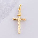 Pendant Cross Christ 0.85g / 1 1/2 in 18K Yellow Gold