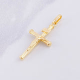 Pendant Cross Christ 0.9g / 1 1/2 in 18K Yellow Gold