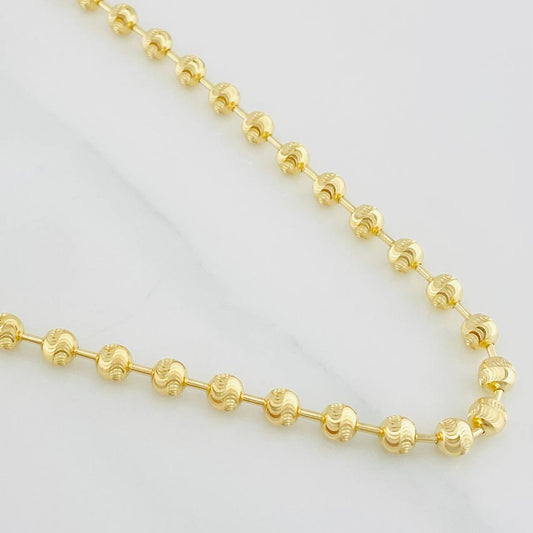 Cadena Militar Media Luna 14.1g / 18 1/4 in / 4mm Oro Amarillo 18K