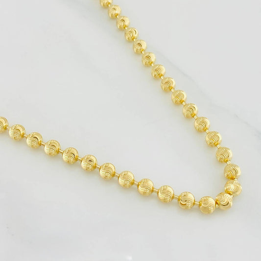 Cadena Militar Media Luna 21.25g / 18 in / 5mm Oro Amarillo 18K
