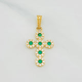 Dije Cruz Tupida 1.45g / 1 in Oro Amarillo 18K
