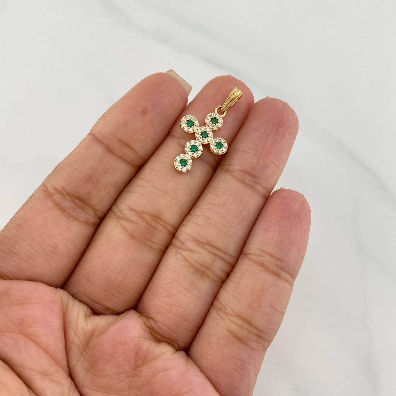 Dije Cruz Tupida 1.45g / 1 in Oro Amarillo 18K