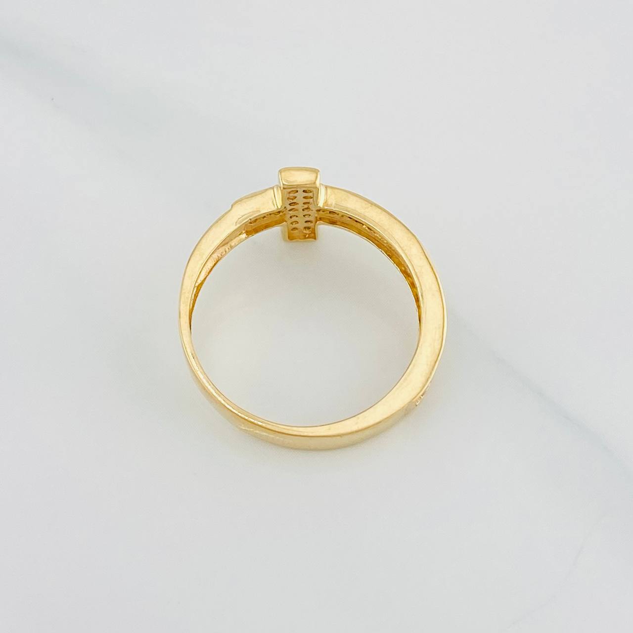 Anillo Cruz 3.1g / T7 Oro Amarillo 18K