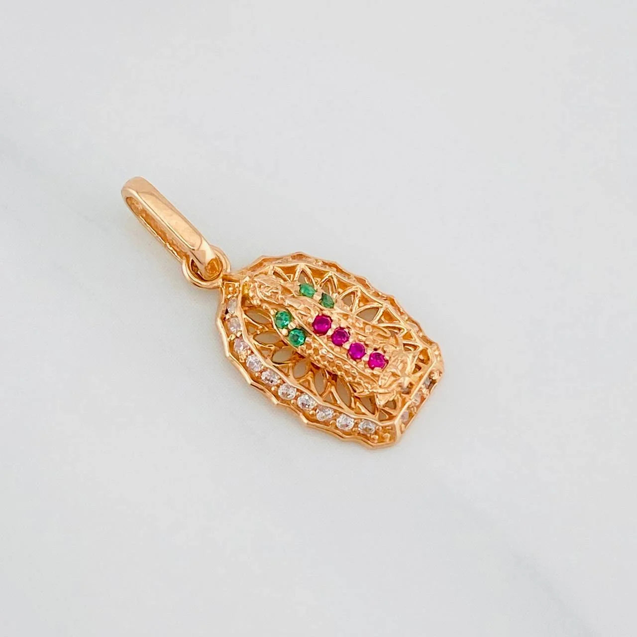 Dije Virgen de Guadalupe 1.4g / 3/4 in Oro Rosa 18K