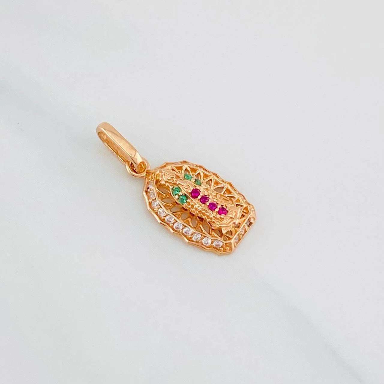 Dije Virgen de Guadalupe 1.4g / 3/4 in Oro Rosa 18K