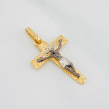 Dije Cruz Cristo Milagroso de Buga 1.8g / 1 in Tres Oros 18K