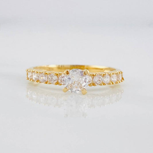 Anillo Solitario Churumbela 1.9g / T7 Oro Amarillo 18K