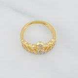 Anillo Corona 15's 3.85g / T7 1/2 Dos Oros Amarillo Blanco 18K