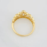 Anillo Corona 15's 3.85g / T7 1/2 Dos Oros Amarillo Blanco 18K