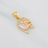 Dije Herradura Caballo 2.4g / 1 in Tres Oros 18K