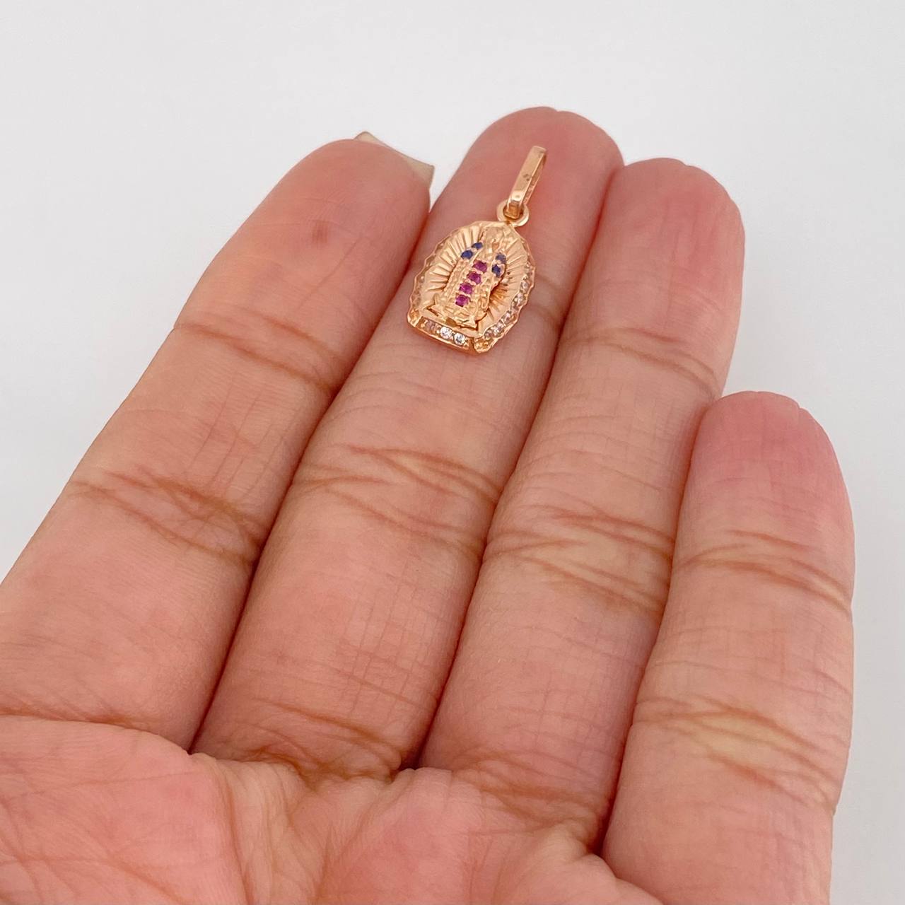 Dije Virgen Guadalupe 1.3g / 3/4 in Oro Rosa 18K