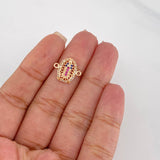 Herraje Virgen Guadalupe 1.3g / 1/2 in Oro Rosa 18K