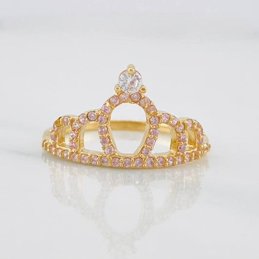 Crown Ring 1.85g / Size 7 1/4 Yellow Gold 18K