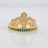 Anillo Corona 3.75g / T7 3/4 Oro Amarillo 18K