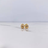 Topos Bola 0.75gr / 5mm Diamantados Oro Amarillo 18K $
