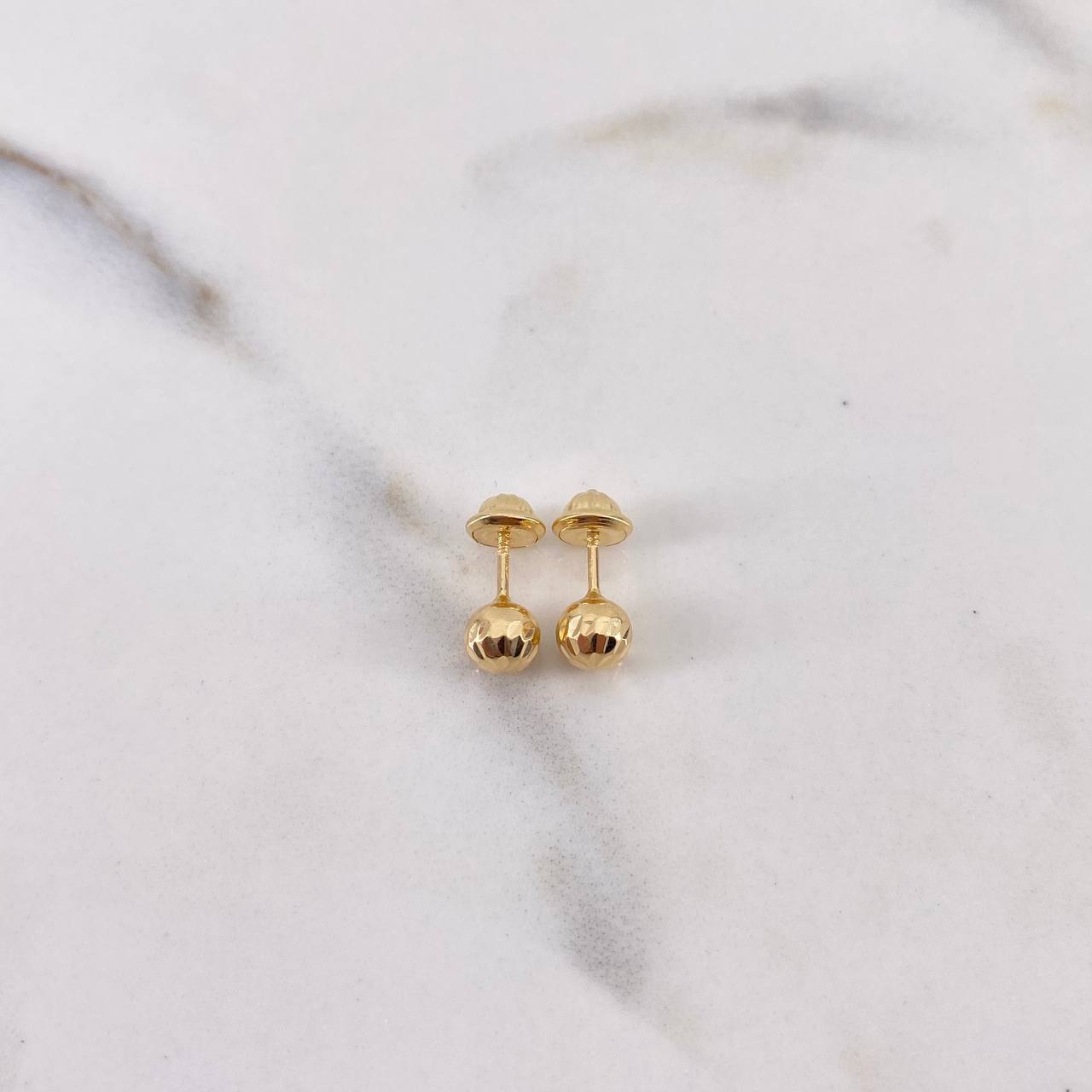 Topos Bola 0.75gr / 5mm Diamantados Oro Amarillo 18K $