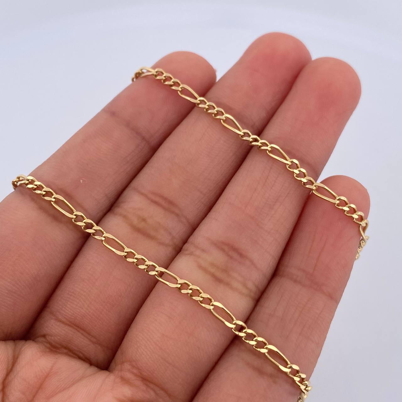 Cadena Figaro 2.85gr / 55cm / 2.2mm Oro Amarillo +1 18K &